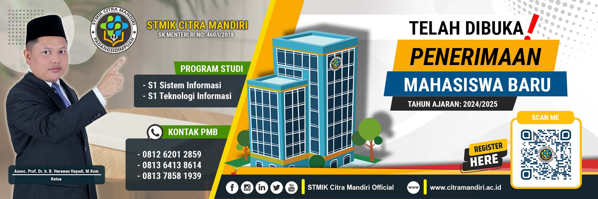 Penerimaan Mahasiswa Baru STMIK Citra Mandiri 2024/2025 